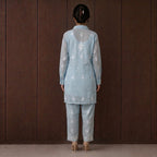 Gayaabi Neelaya Chikankari Mul Chanderi Co-ord Set
