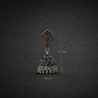 Gayaabi Amber Noor Oxidised Jumka Earrings
