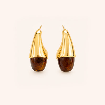 Gayaabi Classic Tortoshell Drop Earring