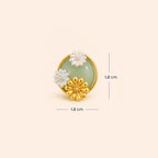 Gayaabi Jade Bloom Stud Earrings