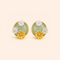 Gayaabi Jade Bloom Stud Earrings