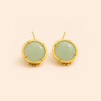 Gayaabi Jade Bloom Stud Earrings