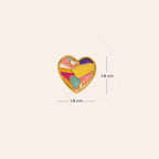 Gayaabi Mosaic Heart Stud earrings