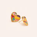Gayaabi Mosaic Heart Stud earrings