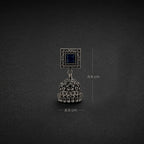 Gayaabi Neel Darbar Oxidised Jhumka Earrings