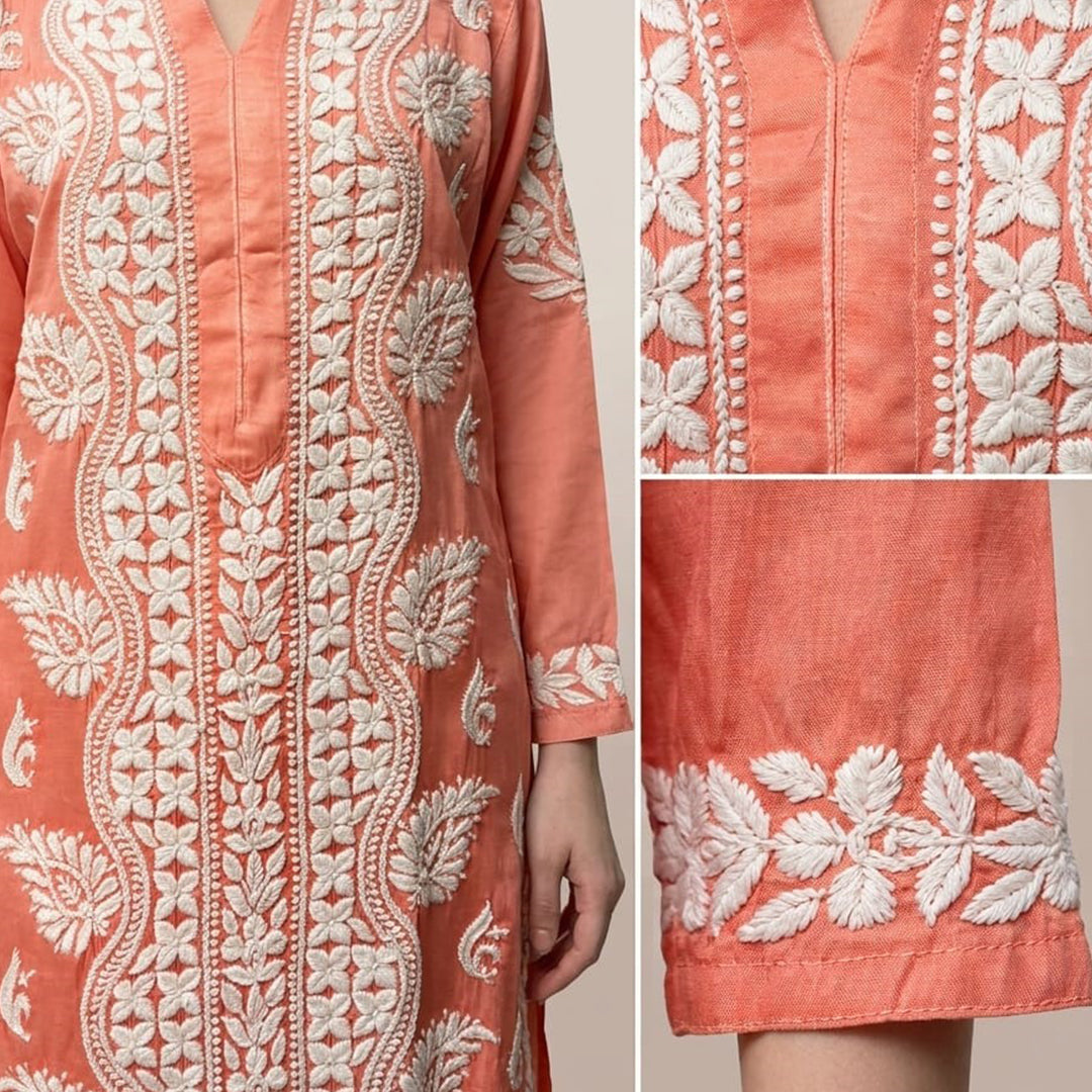 Gayaabi Abeer Chikankari Silk Kurta