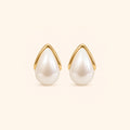Gayaabi Pearl Veil Teardrop Stud EarringQCs