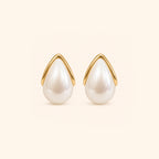 Gayaabi Pearl Veil Teardrop Stud EarringQCs