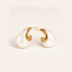 Gayaabi Pearl Veil Teardrop Stud EarringQCs