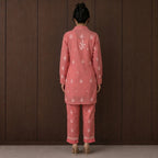 Gayaabi Gulrez Chikankari Mul Chanderi Co-ord Set