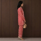Gayaabi Gulrez Chikankari Mul Chanderi Co-ord Set
