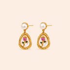Gayaabi Roselle Pearldrop Earrings