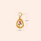 Gayaabi Roselle Pearldrop Earrings
