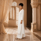 Gayaabi Chandani Chikankari Kurta